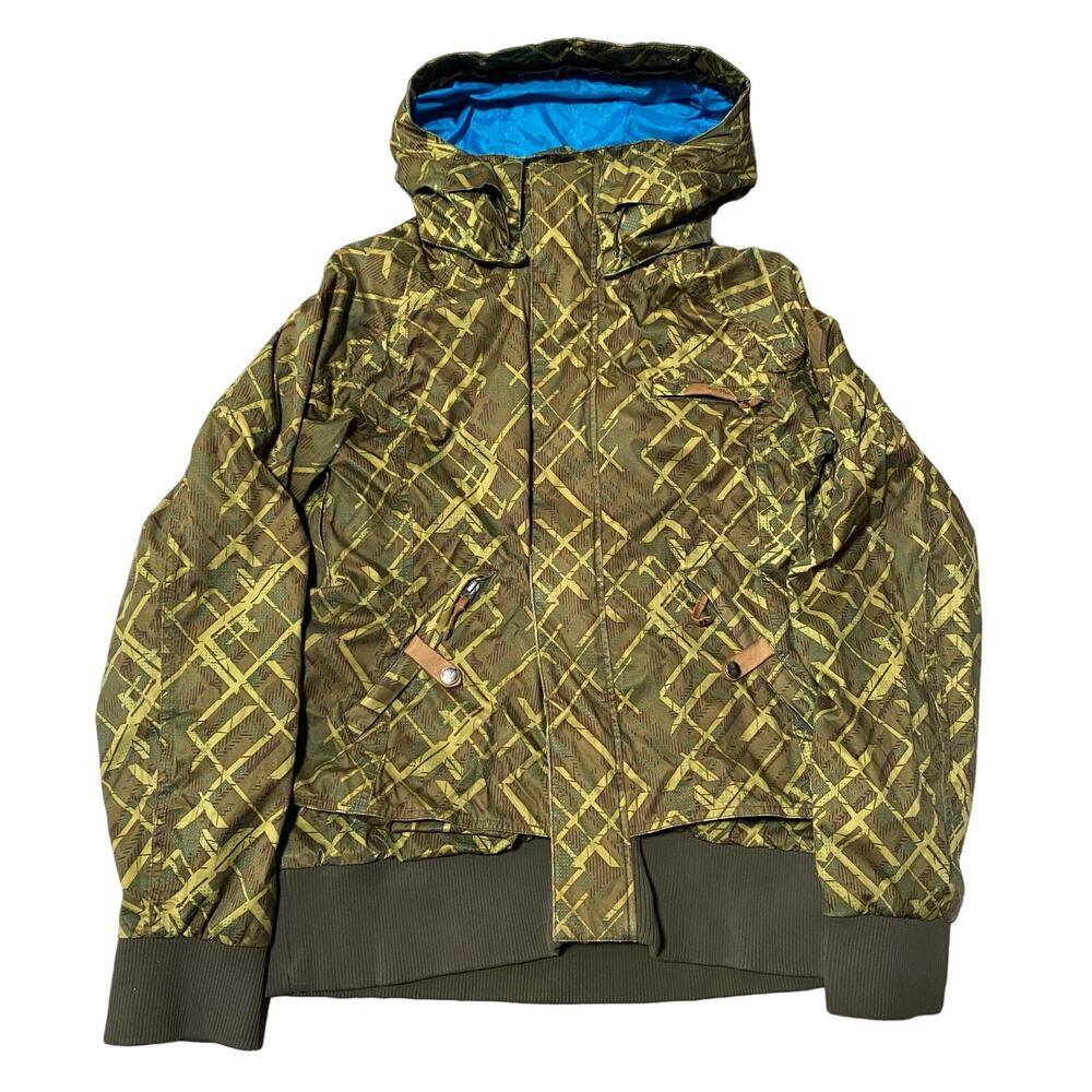 Oakley Women’s Green Hooded Insulated Ski Snowboard Regular Fit Jacket Medium